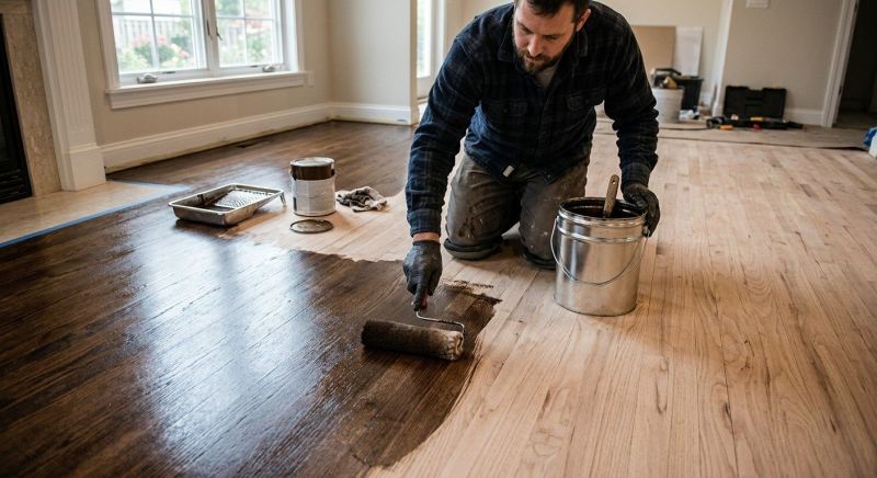 Maple Floor Staining in Overland Park, KS